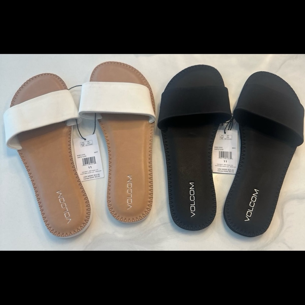 NWT Volcom Women's Sandals - Black and White